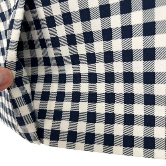 J. Crew Gingham Check Two Button Blazer Suit Jacket Navy Blue White Size XS NWOT - Picture 7 of 10